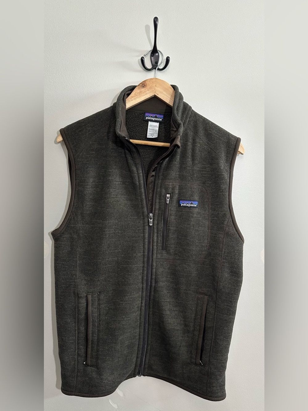 Patagonia Better Sweater Fleece Vest Men’s Medium Gray Full Zip Outdoor Hiking